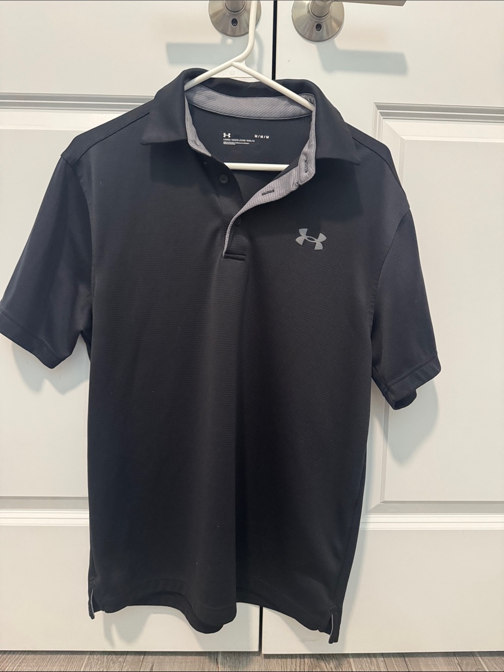 Under Armour Men’s Black Polo with Gray Trim